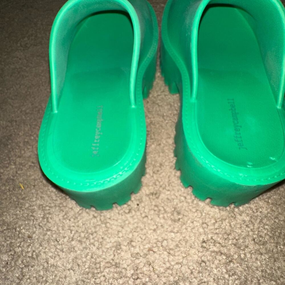 Jeffrey Campbell Lightweight PVC PLATFORM CLOG APPLE SPRING GREEN EUR 39 USA 8 - Picture 9 of 11